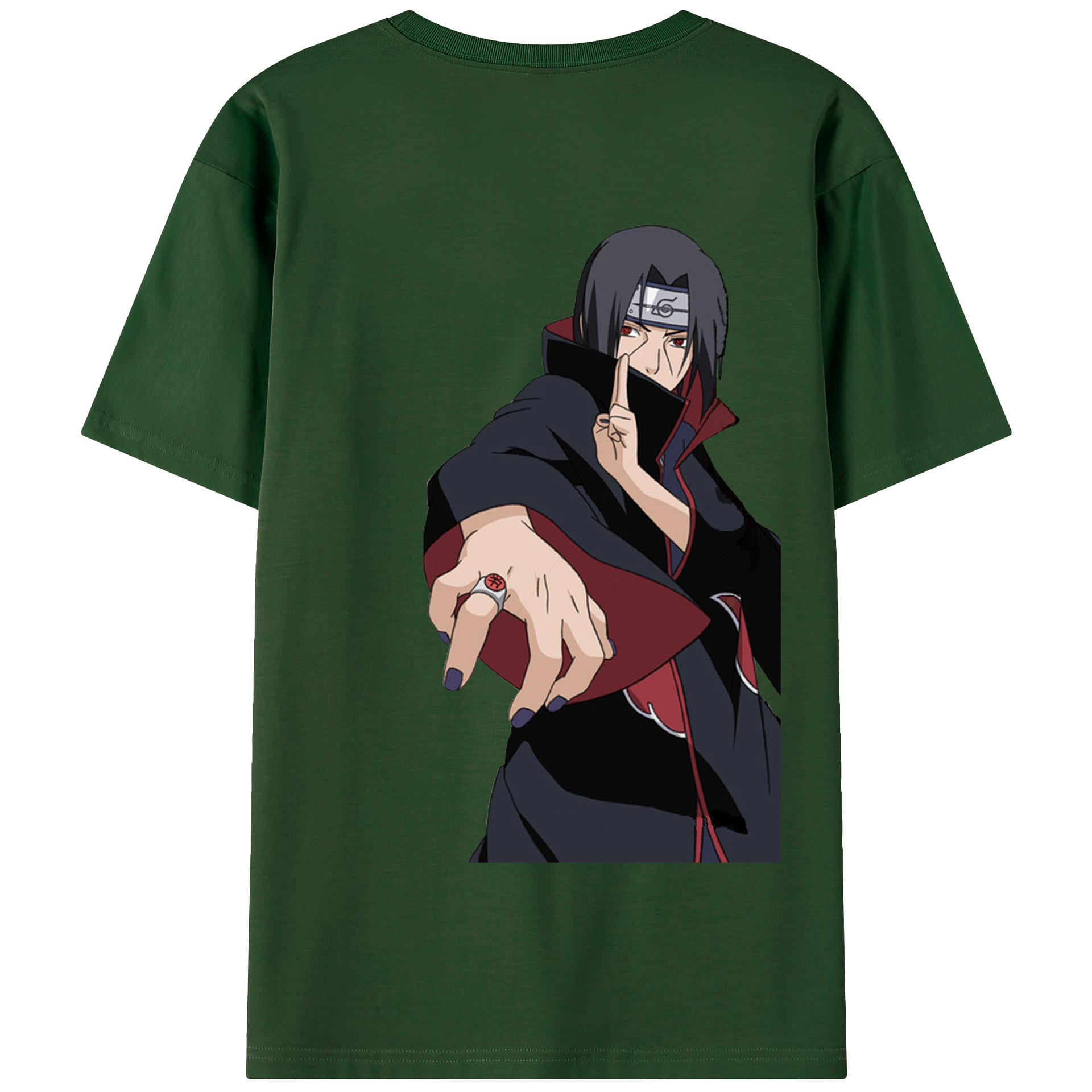 （画像用） NARUTO -ナルト- うちは イタチ Uchiha Itachi 綿100％半袖Tシャツ（背面プリント）